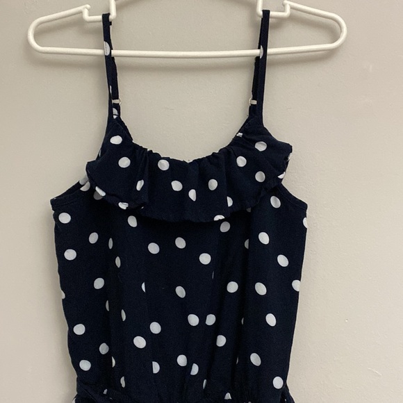 Abercrombie Kids navy blue and white romper size 9-10 - Picture 2 of 7